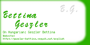 bettina geszler business card